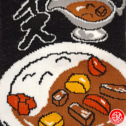 Tabi Socks (S) Socquettes à orteil japonaises RiZ au CURRY Noires (extensible t34 à t39)