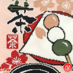 Tabi Socks (S) Socquettes à orteil japonaises MATChA et DANGO roses  (Taille extensible de 34 à 39)