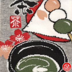 Tabi Socks (S) Socquettes à orteil japonaises MATChA et DANGO grises (Taille extensible de 34 à 39)