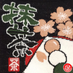 Tabi Socks (S) Socquettes à orteil japonaises MATChA et DANGO noires (Taille extensible de 34 à 39)