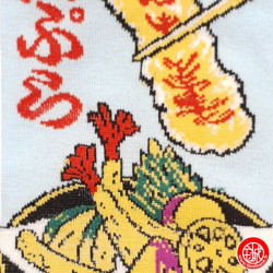 Tabi Socks (S) Socquettes à orteil japonaises TEMPURA bleu clair (extensible t34 à t39)