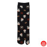 Tabi Socks (S) Chaussettes à orteil japonaises CRâNES KAWAii noires (extensible t34 à t39)