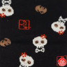 Tabi Socks (S) Chaussettes à orteil japonaises CRâNES KAWAii noires (extensible t34 à t39)