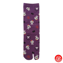 Tabi Socks (S) Chaussettes à orteil japonaises CRâNES KAWAii violettes (extensible t34 à t39)