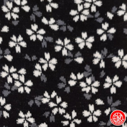 Tabi Socks (S) Chaussettes à orteil japonaises HANAbiRA GARA noires (Taille extensible de 34 à 39)