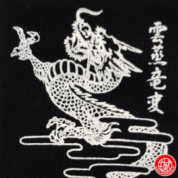 Socquettes à 5 doigts japonaises (M) DRAGON ASCENDANT noires (extensible t39 à t44)