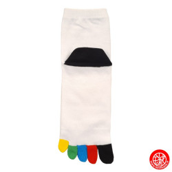 Chaussettes à 5 doigts japonaises (M) ARC en CiEL blanches (extensible t39 à 44)