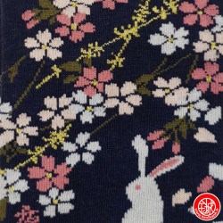 Tabi Socks (S) Socquettes à orteil japonaises LAPiN de NUiT bleu marine (T34 à 39 extensible)