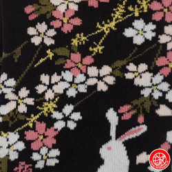 Tabi Socks (S) Socquettes à orteil japonaises LAPiN de NUiT noires (T34 à 39 extensible)