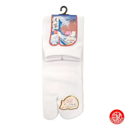 Tabi Socks (S) Chaussettes UNiES blanches (extensible t34 à t39)