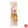 Tabi Socks (S) Chaussettes à orteil japonaises GEiShA EVENTAiL beiges (Taille extensible de 34 à 39)