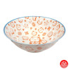 Bol à soupe ramen en porcelaine japonaise MANEKi NEKO SALUTATiON rouge (d19cm)