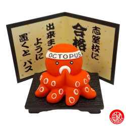 Pieuvre octopus TOUS MES VOEUX en argile (h5.5cm)