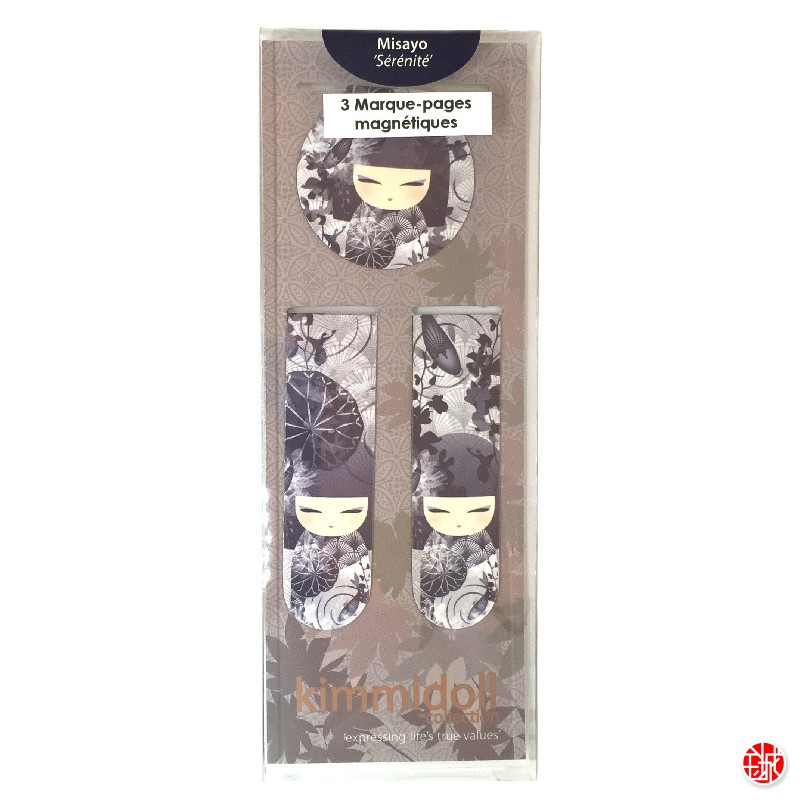 3 Marque-pages magnétiques Kimmidoll MiSAYO (Sérénité)