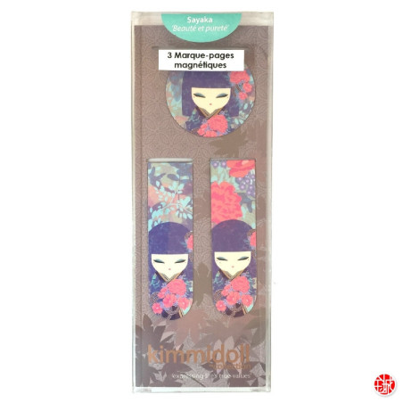 3 Marque-pages magnétiques Kimmidoll SAYAKA (Beauté et Pureté)
