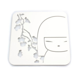 Sous-plat ajouré Kimmidoll carré blanc (20*20cm)