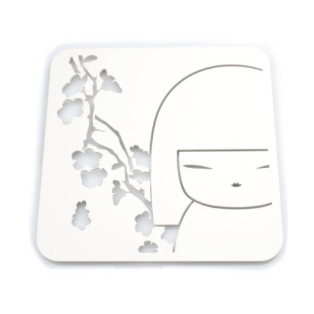 Sous-plat ajouré Kimmidoll carré blanc (20*20cm)