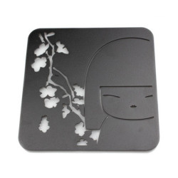 Sous-plat ajouré Kimmidoll carré noir (20*20cm)