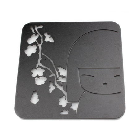 Sous-plat ajouré Kimmidoll carré noir (20*20cm)