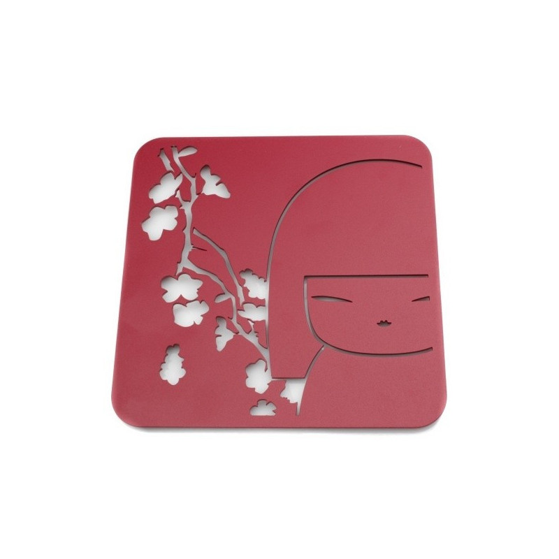Sous-plat ajouré Kimmidoll carré rouge (20*20cm)