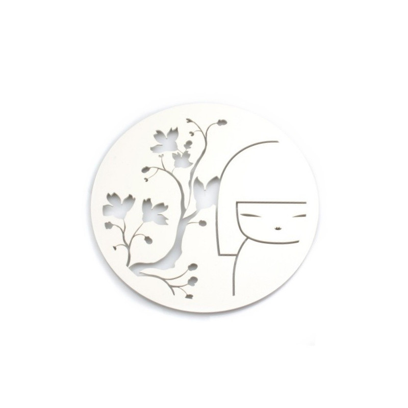 Sous-plat ajouré Kimmidoll rond blanc (20*20cm)