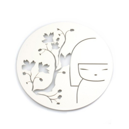 Sous-plat ajouré Kimmidoll rond blanc (20*20cm)