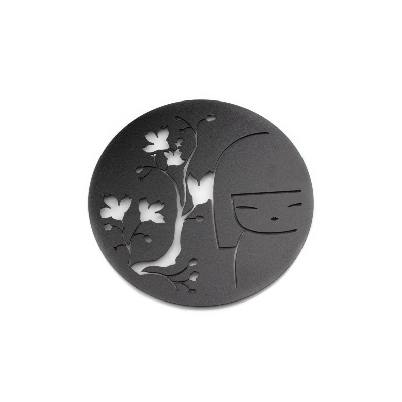 Sous-plat ajouré Kimmidoll rond noir (20*20cm)