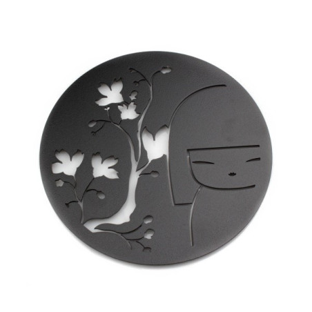 Sous-plat ajouré Kimmidoll rond noir (20*20cm)