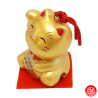Grelot Maneki neko DORé en argile (h3.8cm)