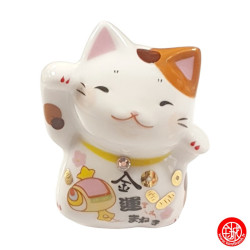 Maneki Neko Cristal FUKU-NEKO (Fortune) en porcelaine h6cm