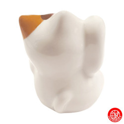 Maneki Neko Cristal FUKU-NEKO (Fortune) en porcelaine h6cm