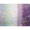 Tissus au mètre FLEURS de CERiSiER dégradé violet 100% coton (Japon)