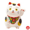 Maneki Neko MiNGEi L blanc en argile h8cm