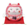 Tirelire Maneki neko DARUMANEKi sakura ROSE en porcelaine (h10cm)