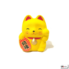 Tirelire Maneki neko RONd-RONd JAUNE en argile (Couple) h7cm