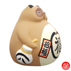 Tirelire TANUKi en argile h8cm