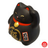 Tirelire Maneki neko DODU en argile NOiR (Chance) h9cm