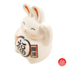 Tirelire lapin USAGi en argile BLANC h9.5cm