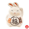 Tirelire lapin USAGi en argile BLANC h9.5cm