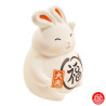 Tirelire lapin USAGi en argile BLANC h9.5cm
