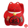 Tirelire Maneki neko DODU en argile ROUGE (Santé) h9cm