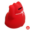 Tirelire Maneki neko DODU en argile ROUGE (Santé) h9cm