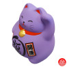 Tirelire Maneki neko DODU en argile ViOLET (Sagesse) h9cm