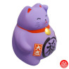Tirelire Maneki neko DODU en argile ViOLET (Sagesse) h9cm