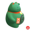 Tirelire Maneki neko DODU en argile VERT (Etudes) h9cm