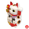 Tirelire Maneki Neko avec chattons et Daruma peint à la main (h20cm)