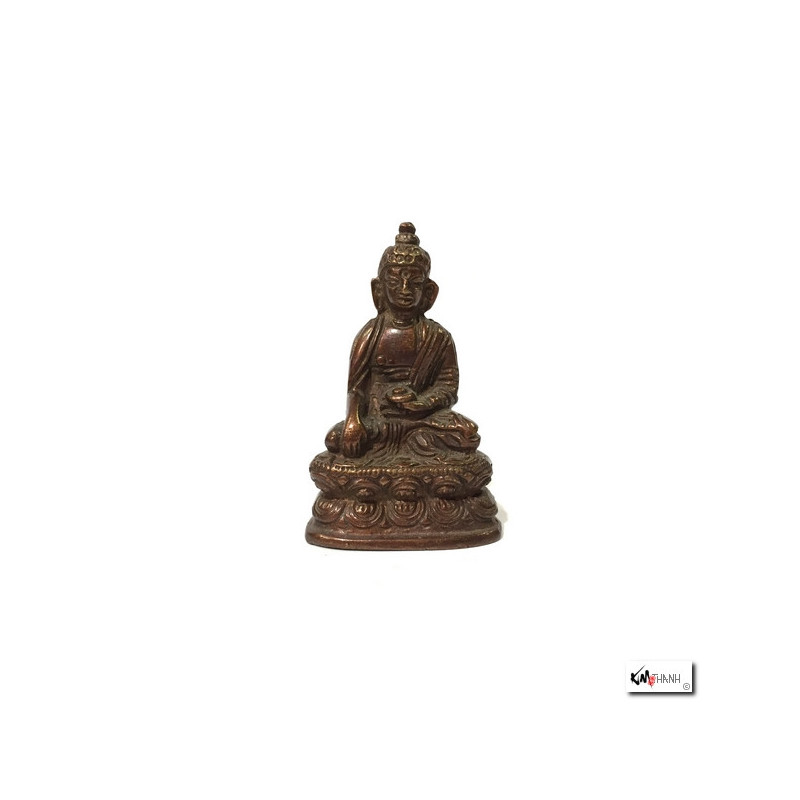 Bouddha ShAKYAMUNi en laiton bronze (h5.5cm)