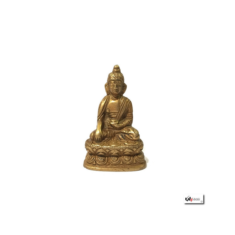 Bouddha ShAKYAMUNi en laiton doré (h5.5cm)