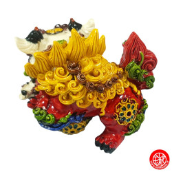 Chiens de Foo (Protection) en résine peint à la main (h8cm)