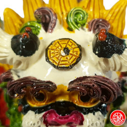 Chiens de Foo (Protection) en résine peint à la main (h8cm)